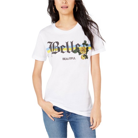 Project 28 Belle Camiseta gráfica para mujer, blanca, pequeña