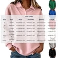 thumbnail image 2 of Tbopshirt Sweatshirts for Women Solid Color Shirt Lapel Patchwork Hoodie Sweatshirt V-Neck Long Sleeve Loose Casual Pullover with Collar Flap Flap Sports Top Hoodie,S-3XL, 2 of 8