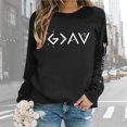 thumbnail image 2 of Huaizzzy Chandails en Molleton Oversize pour Femmes Manches Longues Col Rond Imprimé Lettres Légers Amples Blouse Haut à Capuche Chandails Chauds d'Automne pour Femmes Veste de Survêtement Grande Légère pour Femmes, 2 of 7