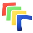 thumbnail image 1 of EeaseMX 4 pegatinas antideslizantes de PVC para marcar canchas de tenis, baloncesto, fútbol, bádminton (estilo esquina, rojo, amarillo, azul y verde)., 1 of 8