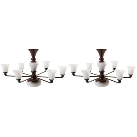 

Homemaxs 2pcs Tiny Ceiling Lamp Model Mini Luminous Ceiling Lamp Model Sand Table Building DIY Material