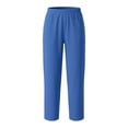 thumbnail image 5 of PYGNJK Women's Straight Leg Pants Yoga Pants High Waisted Casual Dress Pants With Pockets, 5 of 6
