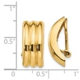 thumbnail image 3 of Real 14kt Yellow Gold Omega Clip Non-pierced Earrings; for Adults and Teens; for Women and Men, 3 of 3