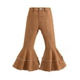 thumbnail image 2 of Esaierr Kids Baby Girls Flared Pants Toddler Fashion Trousers Bell-Bottom Pants Baby Spring Fall Clothes Ruffle Pant Leggings for 1-6Y, 2 of 8