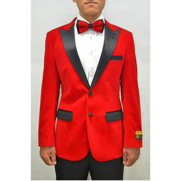 Mens Red Velvet Tuxedo Jacket Alberto Nardoni Velvet-Tux101