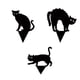 thumbnail image 3 of Silueta de jardín Halloween temática animal en forma de letrero exterior patio trasero césped Decoración de plástico 3 Piezas Kearding HA007925-00, 3 of 6
