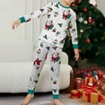 thumbnail image 4 of SILVERCELL Matching Family Christmas Pajama Sets Christmas Pattern Long Sleeve Sleepwear Holiday Lounge Sets, 4 of 5