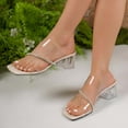 thumbnail image 5 of Keen Sandals For Women Spring And Summer Casual Solid Color Toe Thick Heel Summer Style Sandals High Heels Beach Sandals Size 7 - Beige, 5 of 7