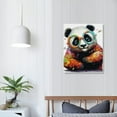 thumbnail image 3 of ONETECH Animal Picture Cool Wall Art Lazy Dog Cute Panda Happy Frog Pig Glasses Artwork Cartoon Images Canvas Painting, 3 of 4