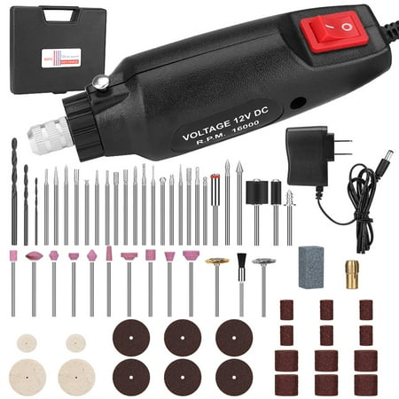 

Farfi 60 in 1 Mini Electric Grinder Drill Grinding Machine Rotary Tool Accessories Set