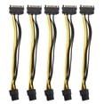 thumbnail image 1 of Miangastore 5 PCS Graphics Card Extension Cable 15Pin SATA to 6pin PCI-E Cord Accessory, 1 of 9