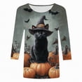 thumbnail image 4 of Godom Halloween Shirts for Women Fall Tee Shirt Classic Halloween Printing Tops, 4 of 4