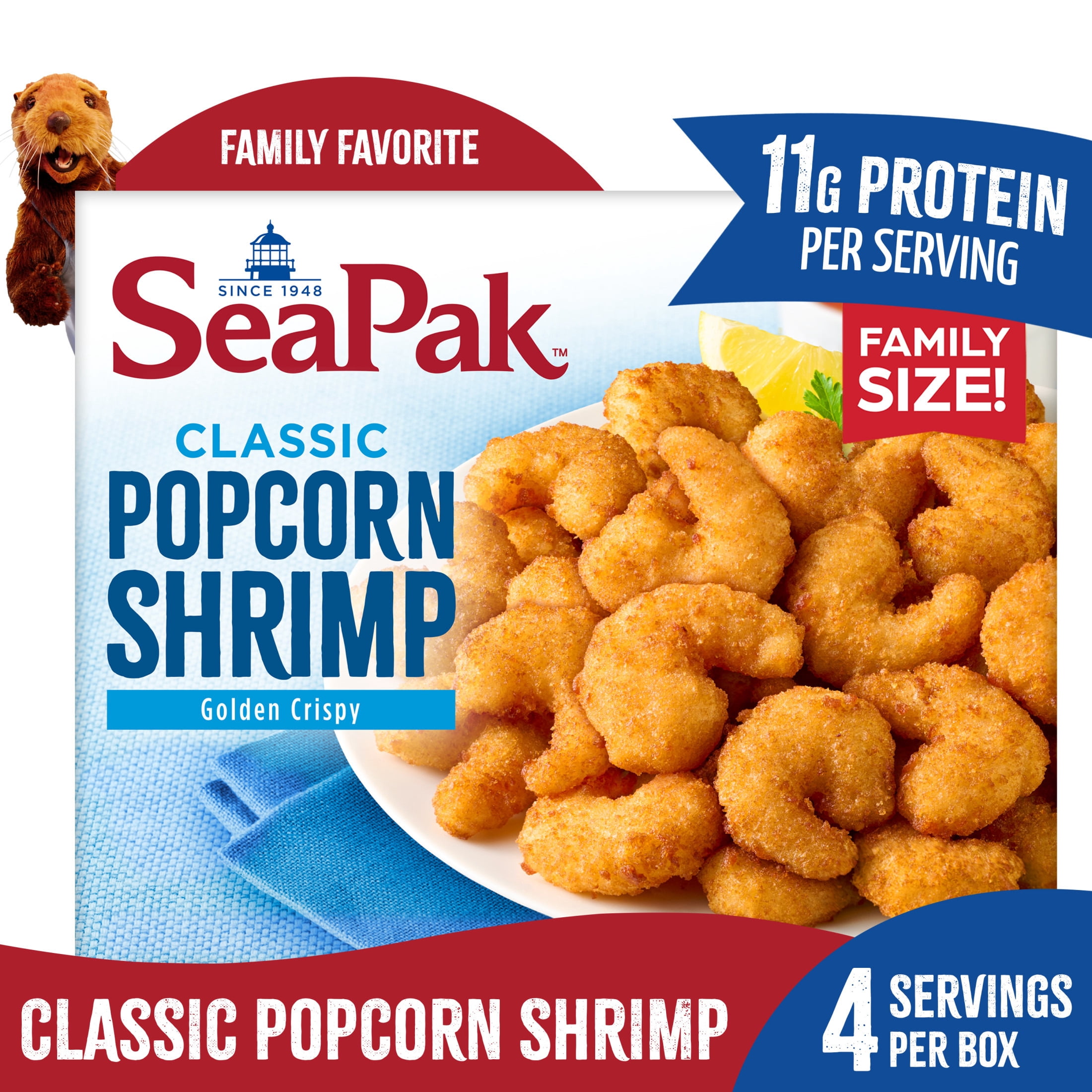 SeaPak Oven Crispy Popcorn Shrimp, Ready to Bake, 25 oz (Frozen Seafood)