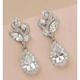 thumbnail image 3 of 2.20Ct Pear Cut Simulated Diamond Women's Drop/Dangle Earrings In 14k White Gold Plated, 3 of 3
