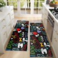 thumbnail image 4 of Kitchen Rugs Sets Of 2,I Love My Dogs Art Anti Fatigue Kitchen Mat Rugs Non Slip Washable,Decorative Kitchen Floor Mats for Kitchen,Sink,Laundry,17"X47", 4 of 5