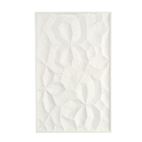 DecMode White Metal Dimensional Abstract Wall Decor
