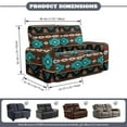 thumbnail image 3 of Jiueut Aztec Tribal Geometric Print Recliner Loveseat Slipcover, Washable Furniture Protector Stretch Reclining Chair Covers Washable Loveseat Reclining Couch Slipcover for Living Room Office Club, 3 of 7