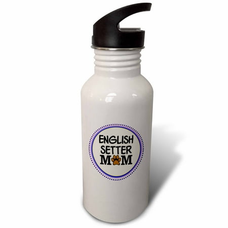 

English Setter Dog Mom - Doggie mama by breed - paw print mum love - doggy lover - proud pet owner 21 oz Sports Water Bottle wb-151737-1