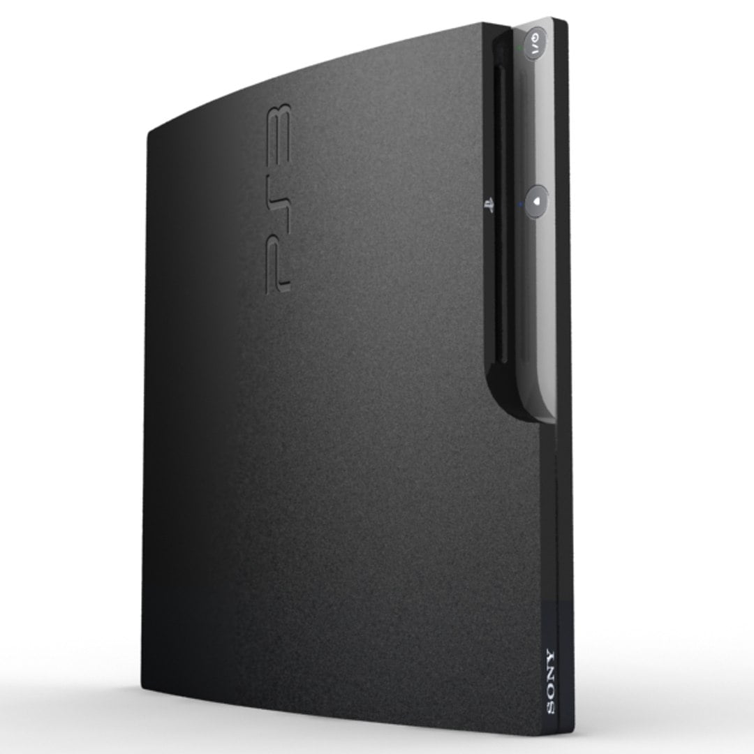 Restored Sony Playstation 3 PS3 Console Slim 120GB Black with 2 Retrofam Black Controllers (Refurbished)