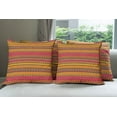 thumbnail image 6 of Ambesonne Colorful Throw Pillow Cover 4 Pack, Geometric Folk Borders, 16", Multicolor, 6 of 7