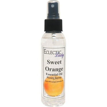Sweet Orange Room Spray by Eclectic Lady (Double Strength), 4 Ounces, Fragrant Aromatic Room Mist For Home, Room, Office, Made with Essential Oils