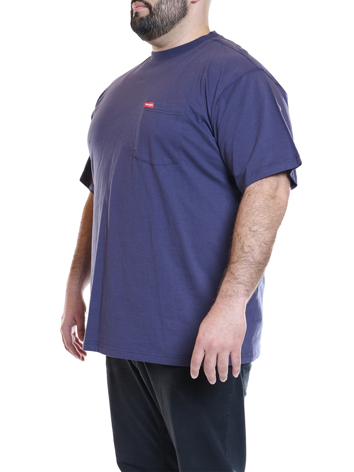 Wrangler Men’s Big and Tall Cotton Pocket T-Shirt, Sizes 1XL-6XL