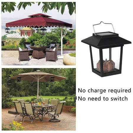 6pc Box Solar Lantern Hanging Solar Lights Outdoor Decorative Led Solar Outdoor Lantern For Patio Landscape Yard With Warm White Flameless Candles Flickering Walmart Canada