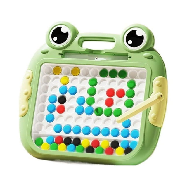 Magnetic Drawing Board, Frog Magnet Beads Doodle Board, Educational Magnetic Toy for Kids, Preschool Learning Creativity Activity Boys, Fun Drawing Writing Play