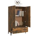 thumbnail image 2 of vidaXL Highboard Smoked Oak 70x31x115 cm Engineered Wood, 2 of 5