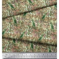 thumbnail image 3 of Soimoi Rayon Fabric Leaves, & Parrot Bird Print Fabric by the Yard 56 Inch Wide, 3 of 3