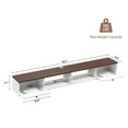 thumbnail image 3 of ​​FloatiCasa 78" Floating TV Stand Wall Mounted Entertainment Center for TVs up to 78" Media Console  with Cable Management (Walnut & White)​​, 3 of 15