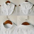 thumbnail image 6 of lucky3celectronics Embroidered floral fake collar half blouse detachable collar White, 6 of 8