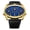Goldblack, variant on Men's Multi-Time Zone Watch: Triple Sub Dial Display Genuine Leather Strap Oversized Oval Case Motorcycle Analog Quartz Wristwatch for Men
