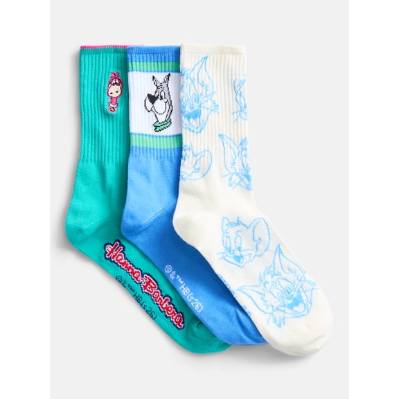 Hanna-Barbera Men's Crew Socks, 3-Pack