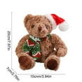 thumbnail image 3 of OEFNTAC Christmas Teddy Bear Doll Santa Hat Soft Kid Bedroom Sofa Ornament Festive Holiday Gift Child Family Decoration 7.87x3.94x2.76in, 3 of 6