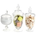 thumbnail image 2 of Mantello Decor Glass Apothecary Jars (claro, pequeño, conjunto de 3) Mantello Ver descripción, 2 of 2