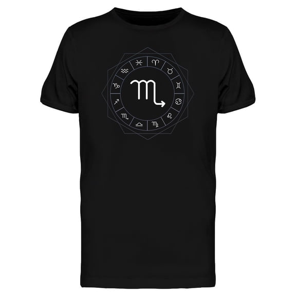 Scorpio Symbol Horoscope Graphic Tee Men's -Image by Shutterstock