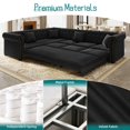 thumbnail image 4 of Timbernest 78.7" Convertible Sleeper Sofa Bed, Futon Boneless Cloud Couch Lounge Loveseat, Orange, 4 of 13