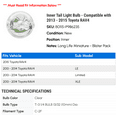 thumbnail image 2 of Inner Tail Light Bulb - Compatible with 2013 - 2015 Toyota RAV4 2014, 2 of 2