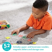 Melissa & Doug 52 Wooden Alphabet Magnets in a Box - Uppercase and Lowercase Letters - FSC Certified