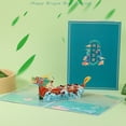 thumbnail image 4 of Geemin 3D Pop-Up Dragon Boats Greeting Card with Envelope Fathers Day Postcards Gift, 4 of 9