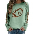 thumbnail image 4 of TIANZEN Full Sleeve Crewneck Sweatshirts For Women Long Sleeve Football Graphic Printed Hoodless Pullover Sweatshirts Top Blouse Jacket Women, 4 of 4