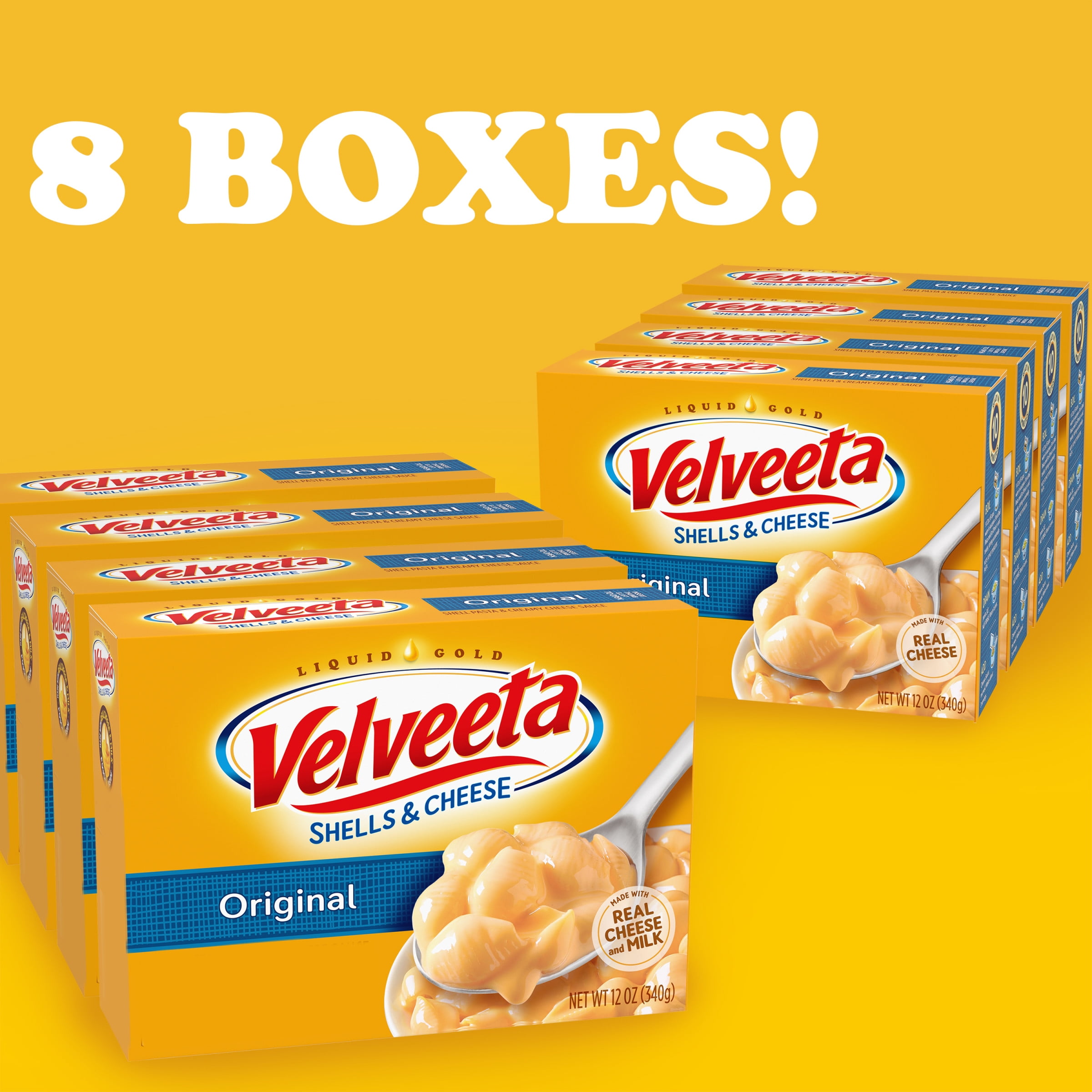 Velveeta Shells and Cheese Original 12 Ounce (8 Pack)