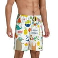 thumbnail image 2 of Naloa Summer Animal Men's Short Pajama Pants, Lounge Comfort Shorts with Elasticized Waistband and Side Pockets - 3X-Large, 2 of 9