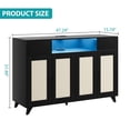 thumbnail image 2 of Rattan Sideboard with 2 Drawers, Power Outlet & LED Lights for Living Room, 2 of 7