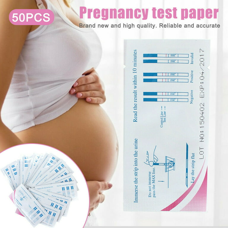 Miuline 50pcs Pregnancy Test Strips HCG Early Pregnancy Urine Test