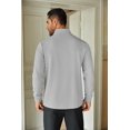 thumbnail image 3 of COOFANDY Men's Quarter Zip Up Pullover Lightweight Mock Neck Sweatshirt Casual Long Sleeve Polo Shirt, 3 of 6