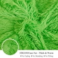 thumbnail image 5 of XeGe Plush Shaggy Duvet Cover Set, Luxury Ultra Soft Fluffy Faux Fur Bedding Sets 2 Pieces Velvet(1 Fuzzy Furry Comforter Cover + 1 Faux Fur Pillow Case), Zipper Closure (Twin, Lime Green), 5 of 7