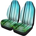 thumbnail image 2 of ABPHQTO Juego de 2 fundas de asiento de coche verde paisaje raíz de árbol cubierto todo el suelo naranja Universal Auto asientos delanteros Protector se adapta, 2 of 4