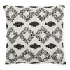 MoDRN Naturals Loop and Fringe Diamond Decorative Throw Pillow, 20x20"